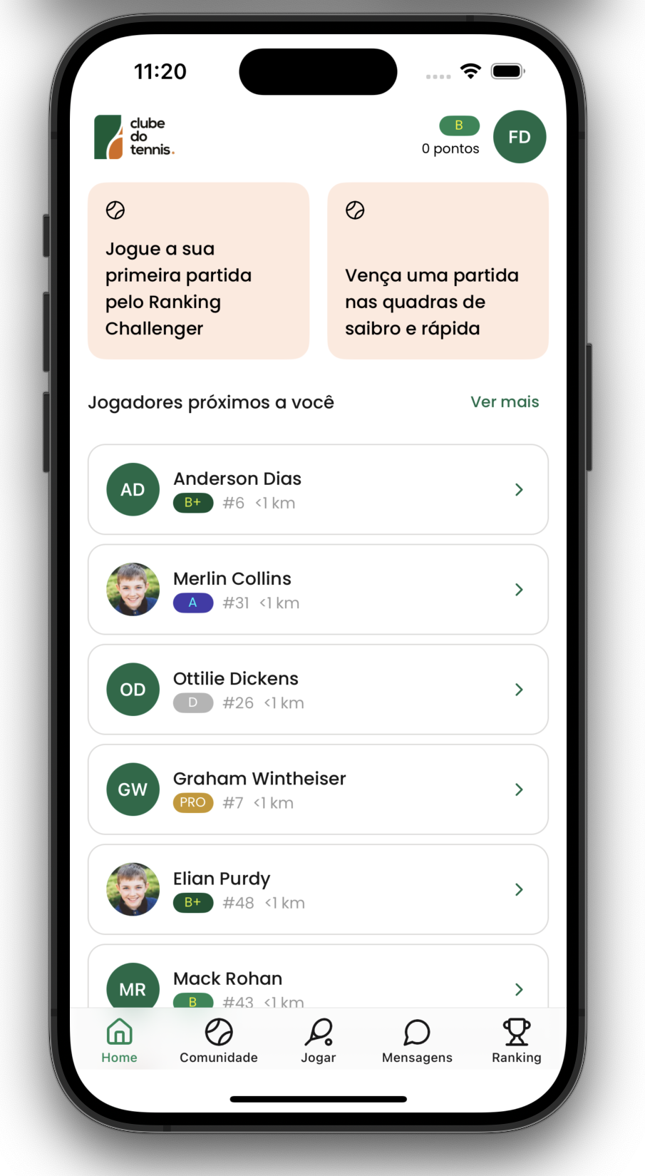 Clube do Tennis App